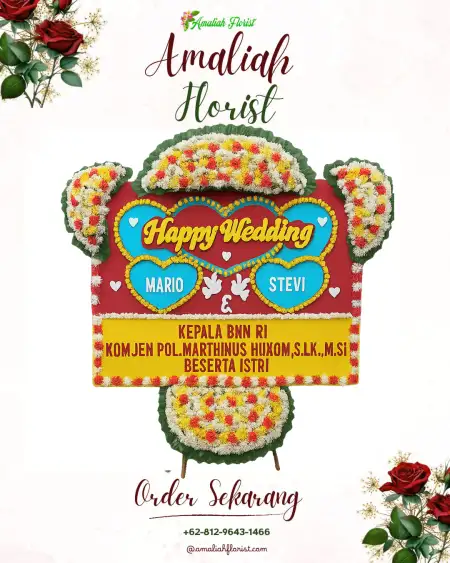 Papan Bunga Pernikahan Pisangsambo